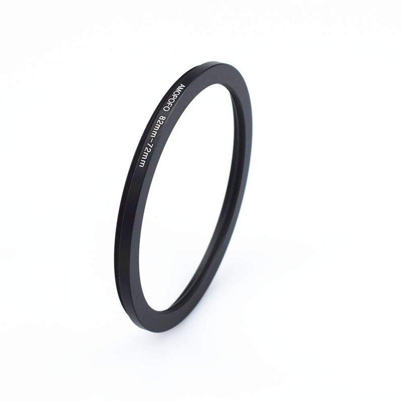 Amopofo 82mm to 72mm Step-Down Rings Lens Filters Ring Compatible with UV,ND,CPL,Made of CNC Machined Metal with Matte Black Electroplated Finish,All 82mm Camera Lenses & 72mm Accessories - Image 2